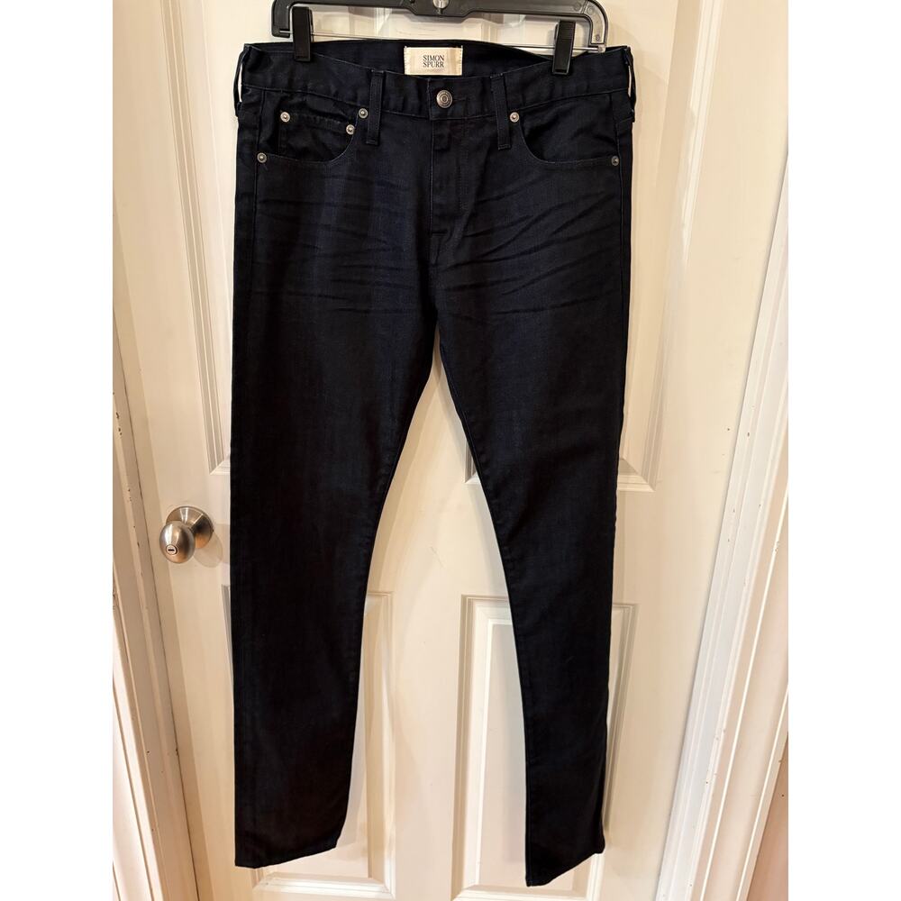 Simon Spurr Straight Leg Dark Blue Jeans Size 30x34 NWT